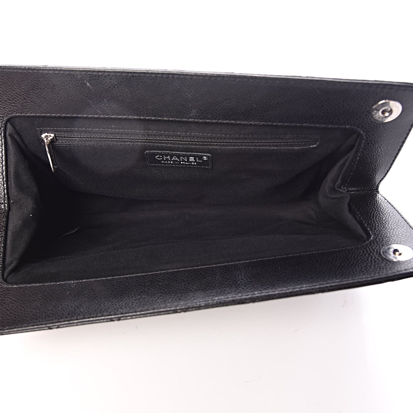 Caviar Quilted CC Large Clutch Black