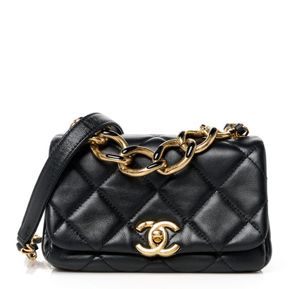 Chanel Lambskin Quilted Mini Color Match Flap Black 1 of 11