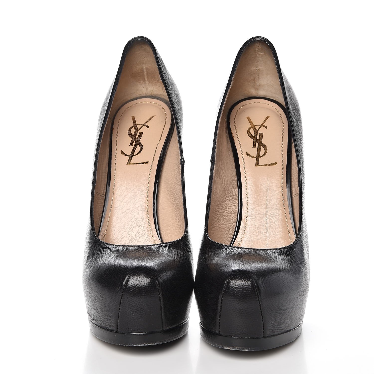 Saint Laurent Vernigolf Tribtoo 105 Platform Pumps 37.5 Black 2 of 17