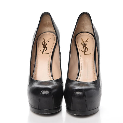 Saint Laurent Vernigolf Tribtoo 105 Platform Pumps 37.5 Black 2 of 17