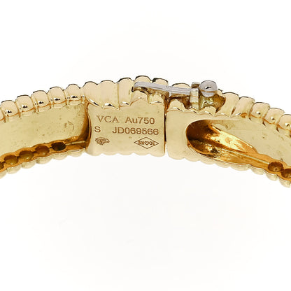 Van Cleef & Arpels 18K Yellow Gold Perlee Signature Bangle Bracelet S 3 of 3