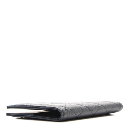 Chanel Caviar Quilted Passport Holder Navy Blue 5 of 8