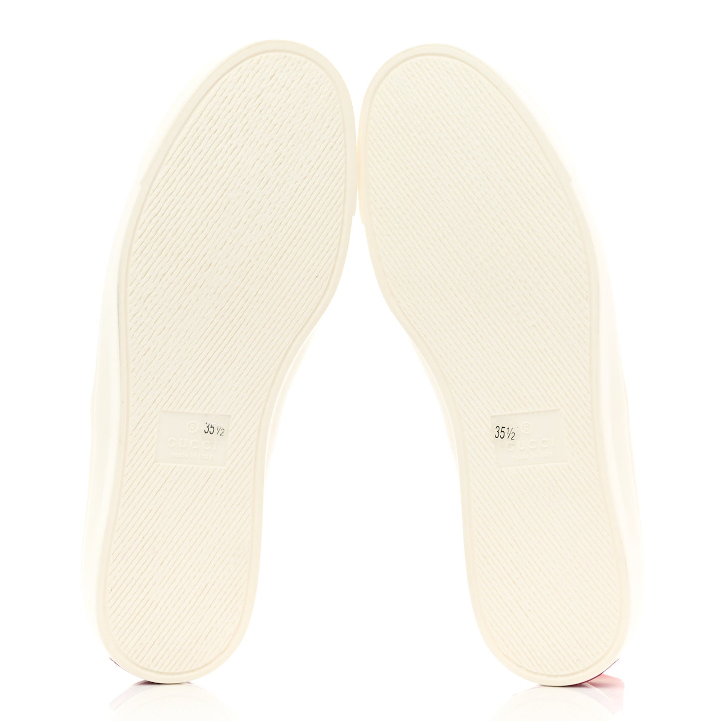 GG Supreme Monogram Womens Slip On Sneakers 35.5 Beige Ebony New Rosette Carmine Rose Sun Orange