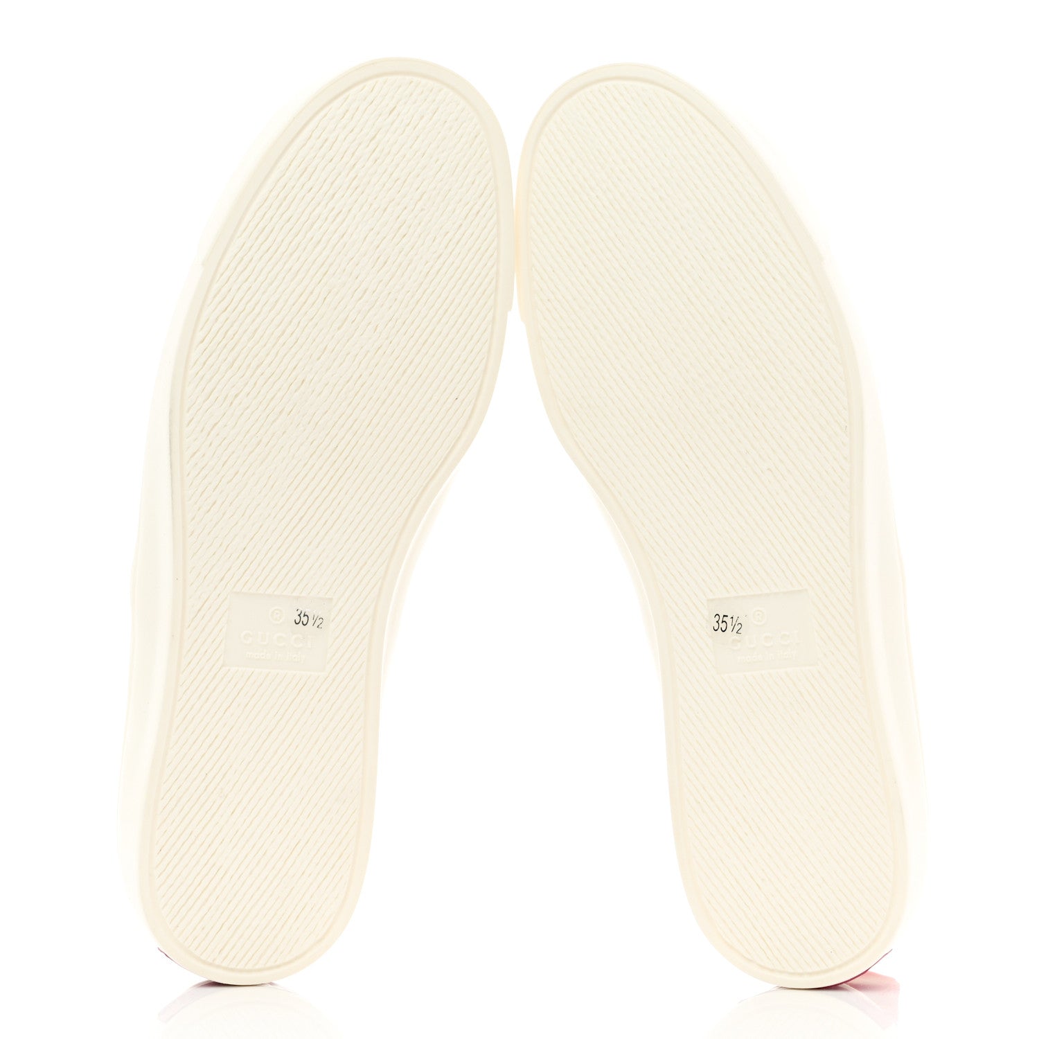 Gucci GG Supreme Monogram Womens Slip On Sneakers 35.5 Beige Ebony New Rosette Carmine Rose Sun Orange 5 of 9