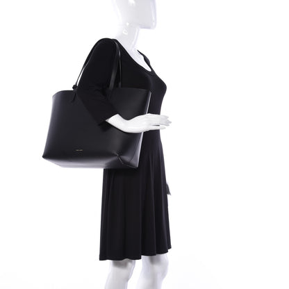 Mansur Gavriel Calfskin Large Shopping Tote Black Flamma 2 of 9