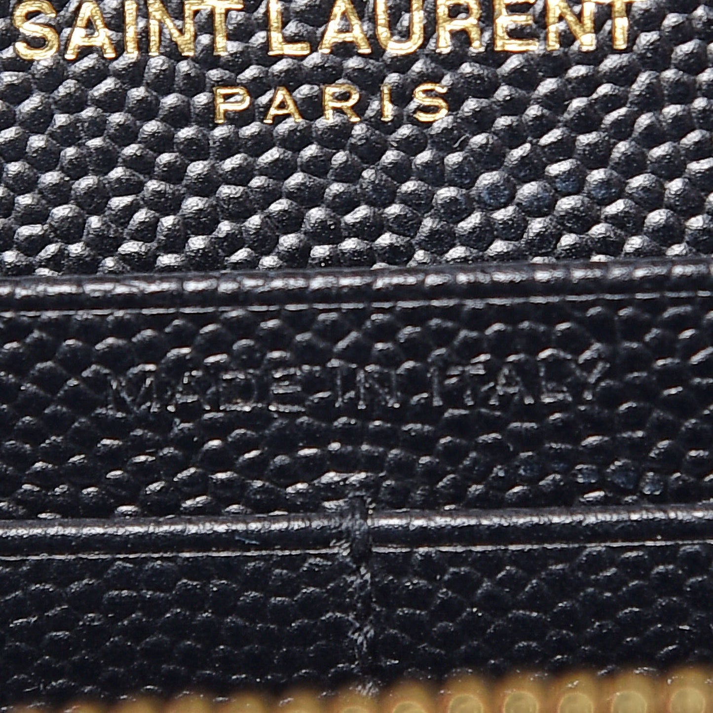 Grain De Poudre Matelasse Chevron Monogram Chain Wallet Black