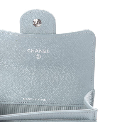 Chanel Caviar Quilted Flap Card Holder Wallet Blue 8 of 12