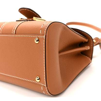 Delvaux Grained Rodeo Calfskin Surpique Mini Brillant Satchel Vegetal Ivory 10 of 11