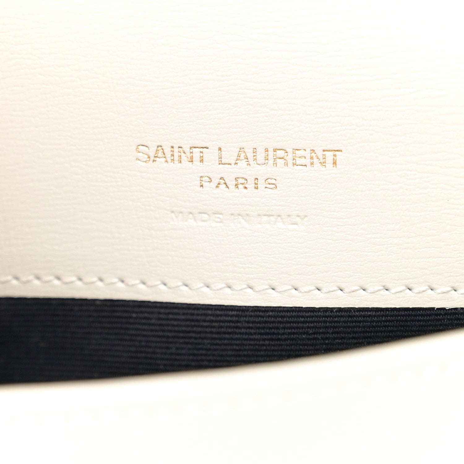 Saint Laurent Smooth Calfskin Monogram Phone Holder Crossbody Crema Soft 6 of 11