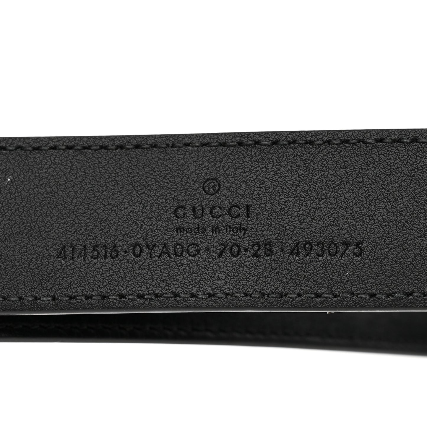 Plutone Calfskin Double G 30mm Belt 70 28 Black
