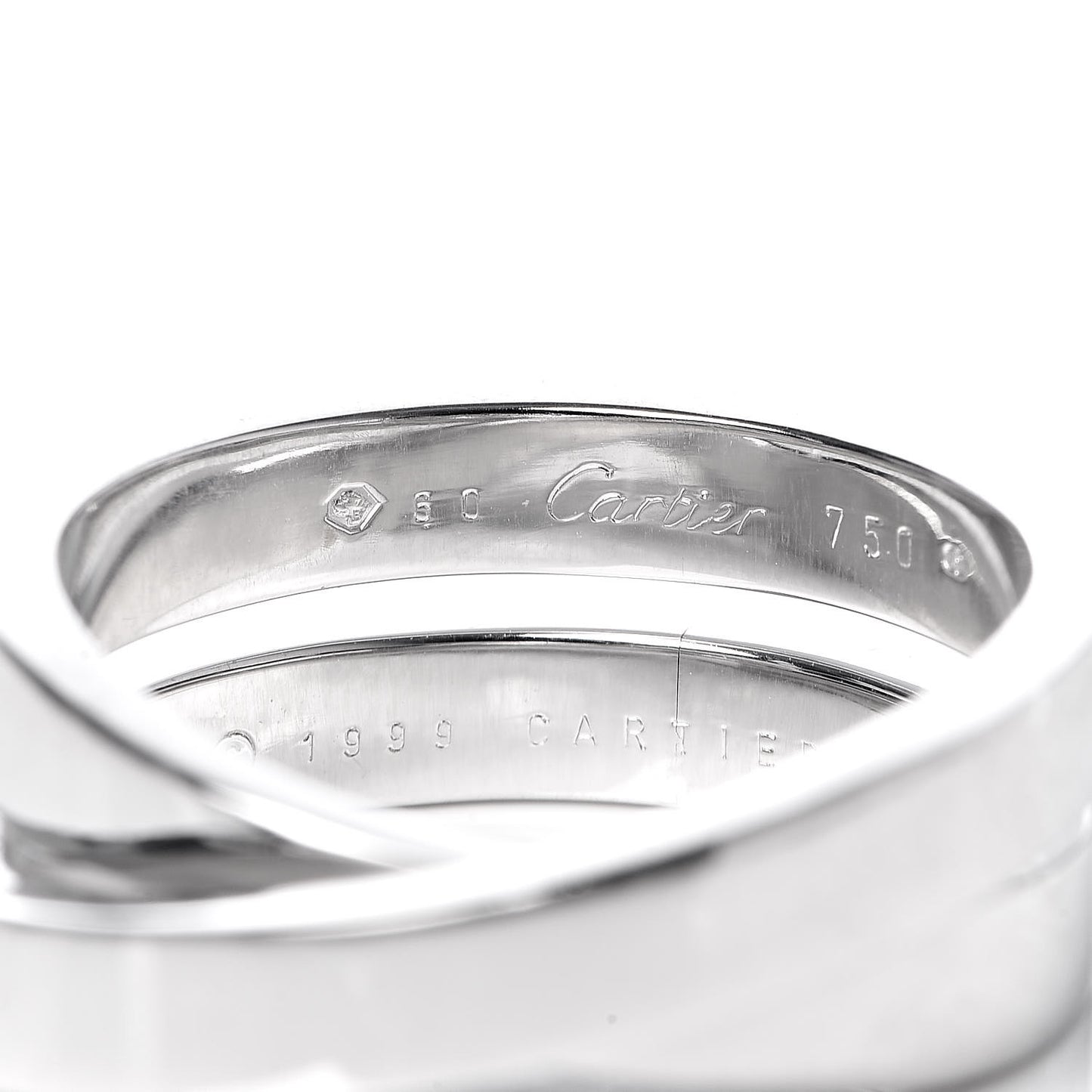 18K White Gold 9mm Paris Nouvelle Vague Ring 60 9.25
