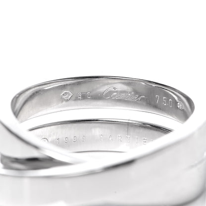 Cartier 18K White Gold 9mm Paris Nouvelle Vague Ring 60 9.25 6 of 11