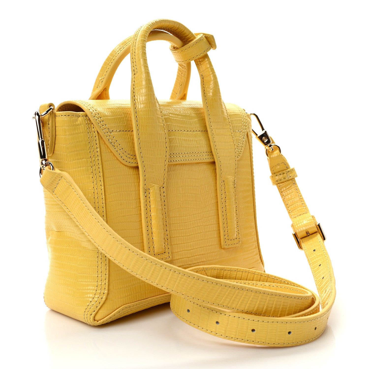 3.1 Phillip Lim Lizard Embossed Calfskin Mini Pashli Satchel Sunshine 3 of 8