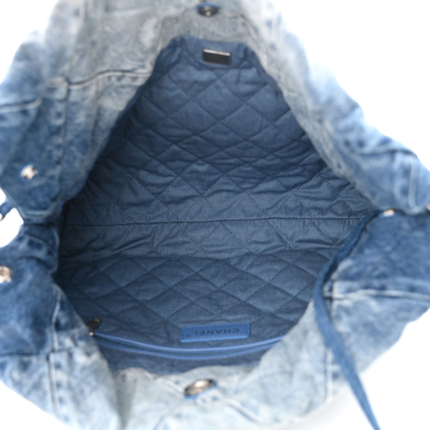 Chanel Denim Quilted Small Chanel 22 Blue 6 of 11
