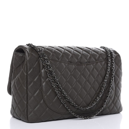Chanel Calfskin Quilted Small XXL Travel Flap Bag Khaki 3 of 11