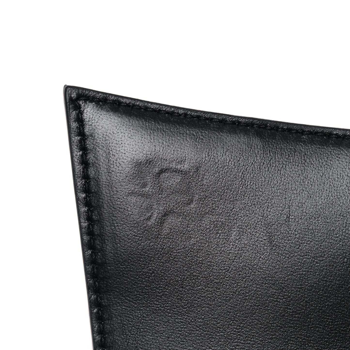 Shiny Calfskin Crocodile Embossed Small Hourglass Top Handle Bag Black