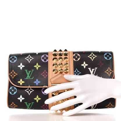 Louis Vuitton Monogram Multicolor Courtney Clutch Black 2 of 6