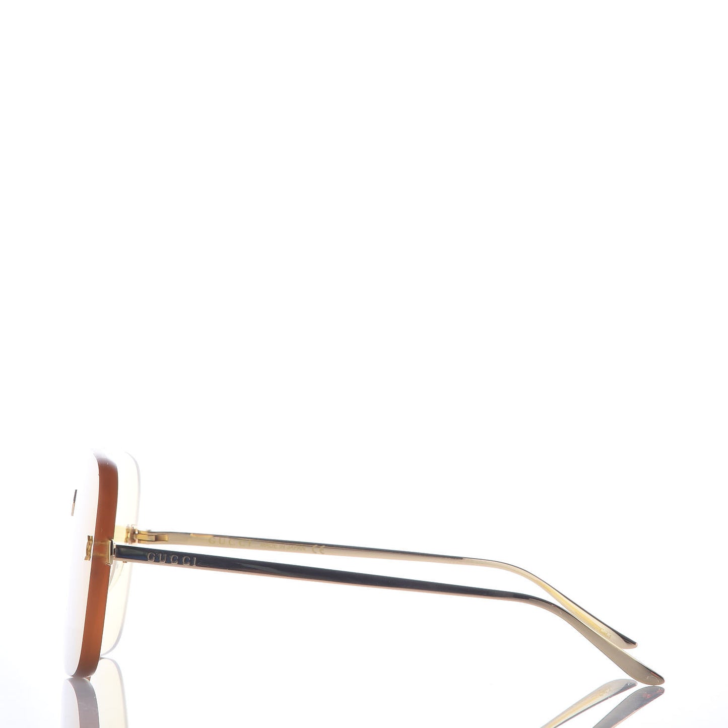 Rimless Sunglasses GG0352S Gold Yellow