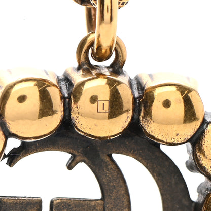 Gucci Crystal Embellished Double G Necklace Aged Gold 7 of 7