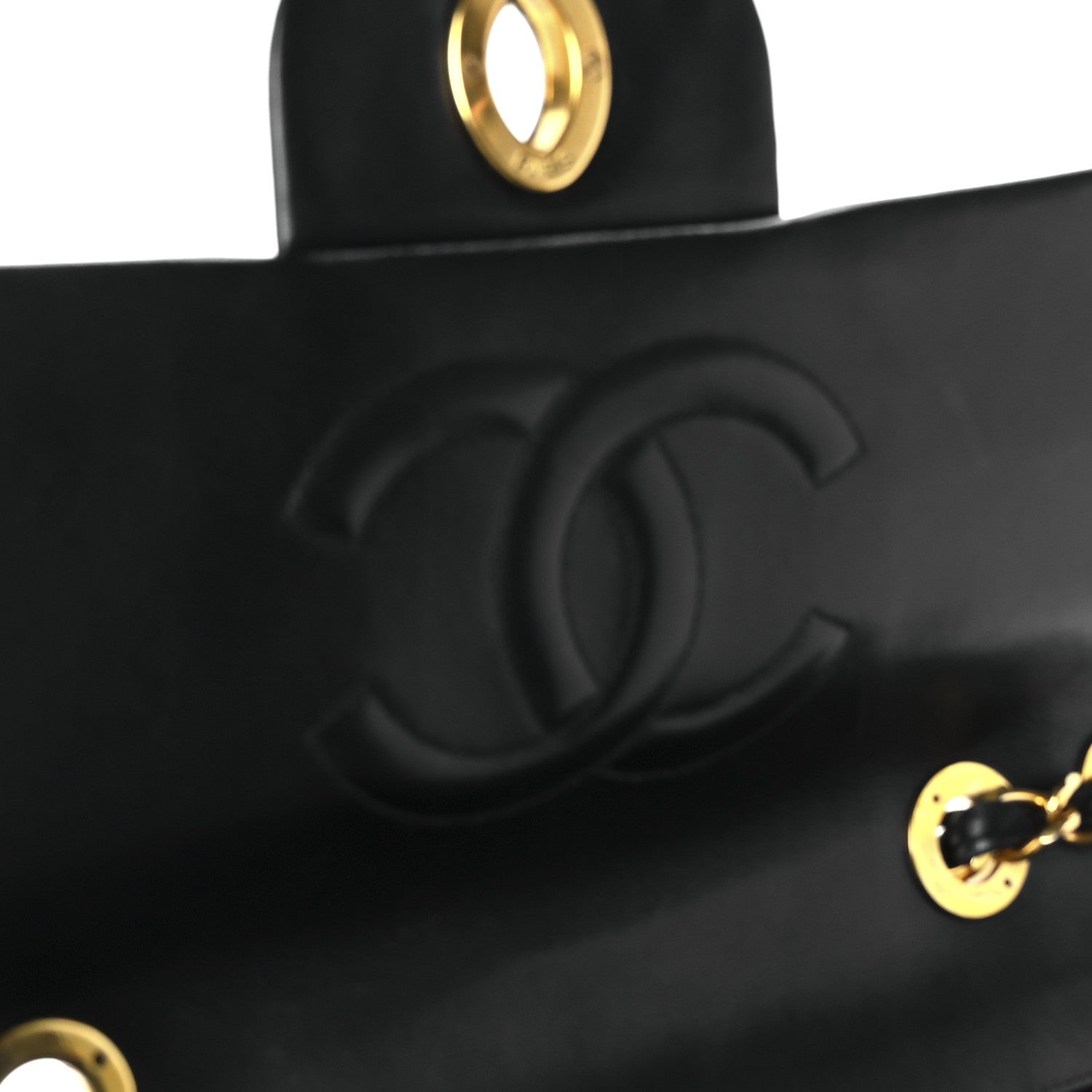 Chanel Lambskin Quilted XL Jumbo Single Flap Black 8 of 12