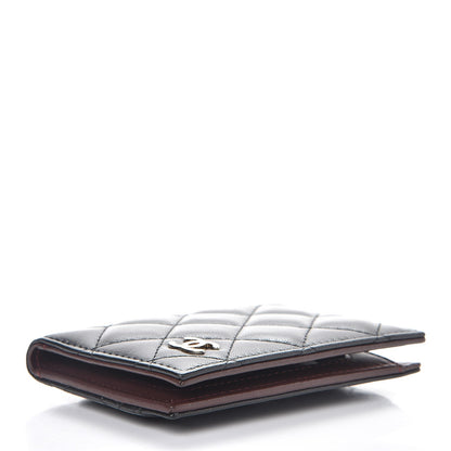 Chanel Lambskin Quilted Card Holder Wallet Black 4 of 8