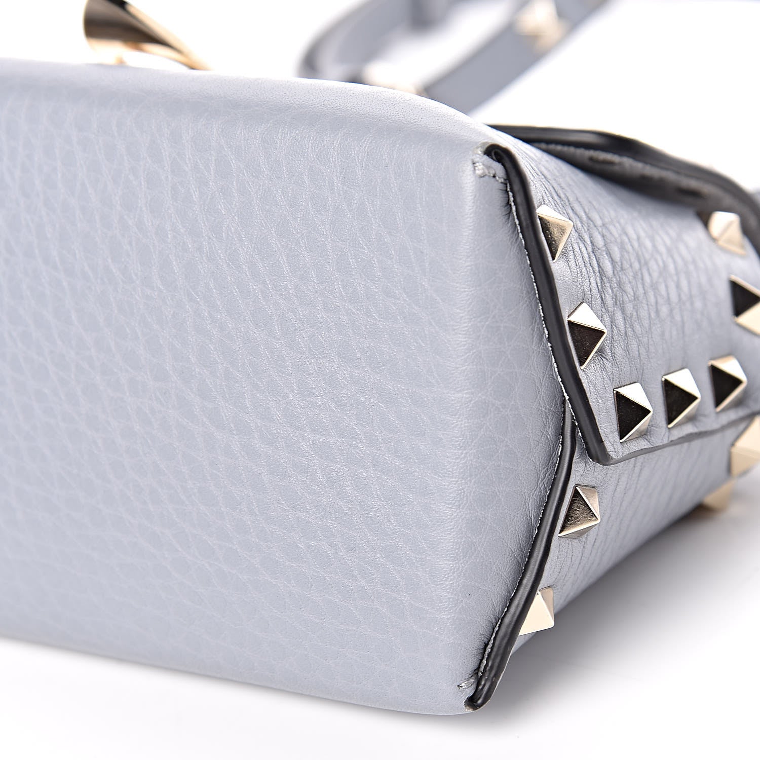 Valentino Garavani Pebbled Calfskin Mini Rockstud Crossbody Bag Light Stone 10 of 10