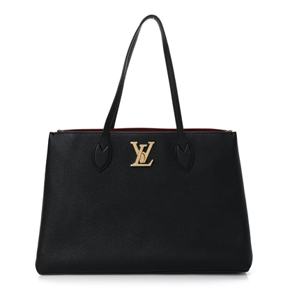 Louis Vuitton Grained Calfskin Lockme Shopper Black 1 of 9