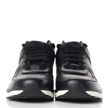 Chanel Calfskin Tweed Womens Sneakers 40 Black White 2 of 10