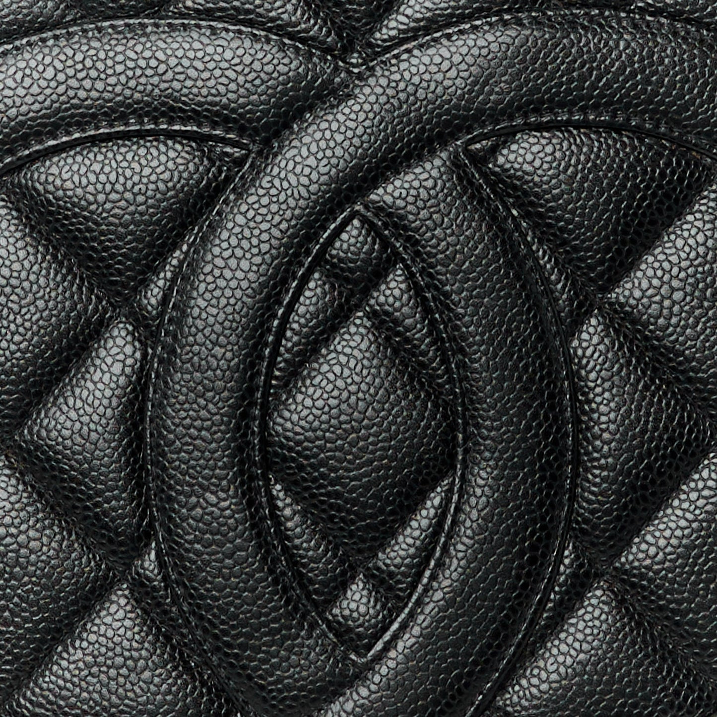 Caviar Quilted Medallion Tote Black