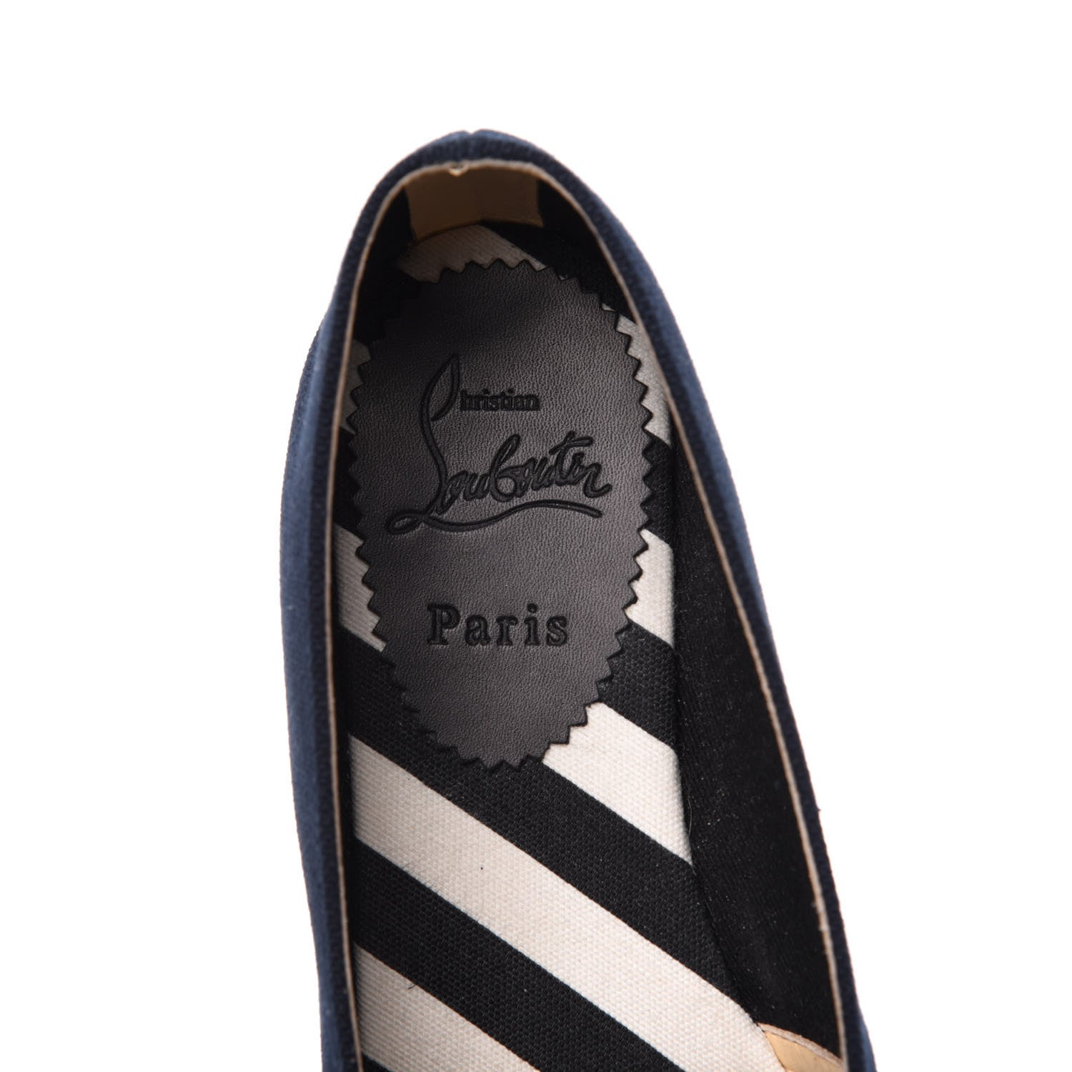 Christian Louboutin Canvas Lougalia Appliquéd Cario Loubi Flat Espadrilles 37 Version Blue 6 of 8