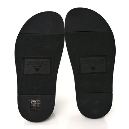 Versace X FENDI Metal Chainmail Mesh Pool Slides 38 Gold Black 5 of 8