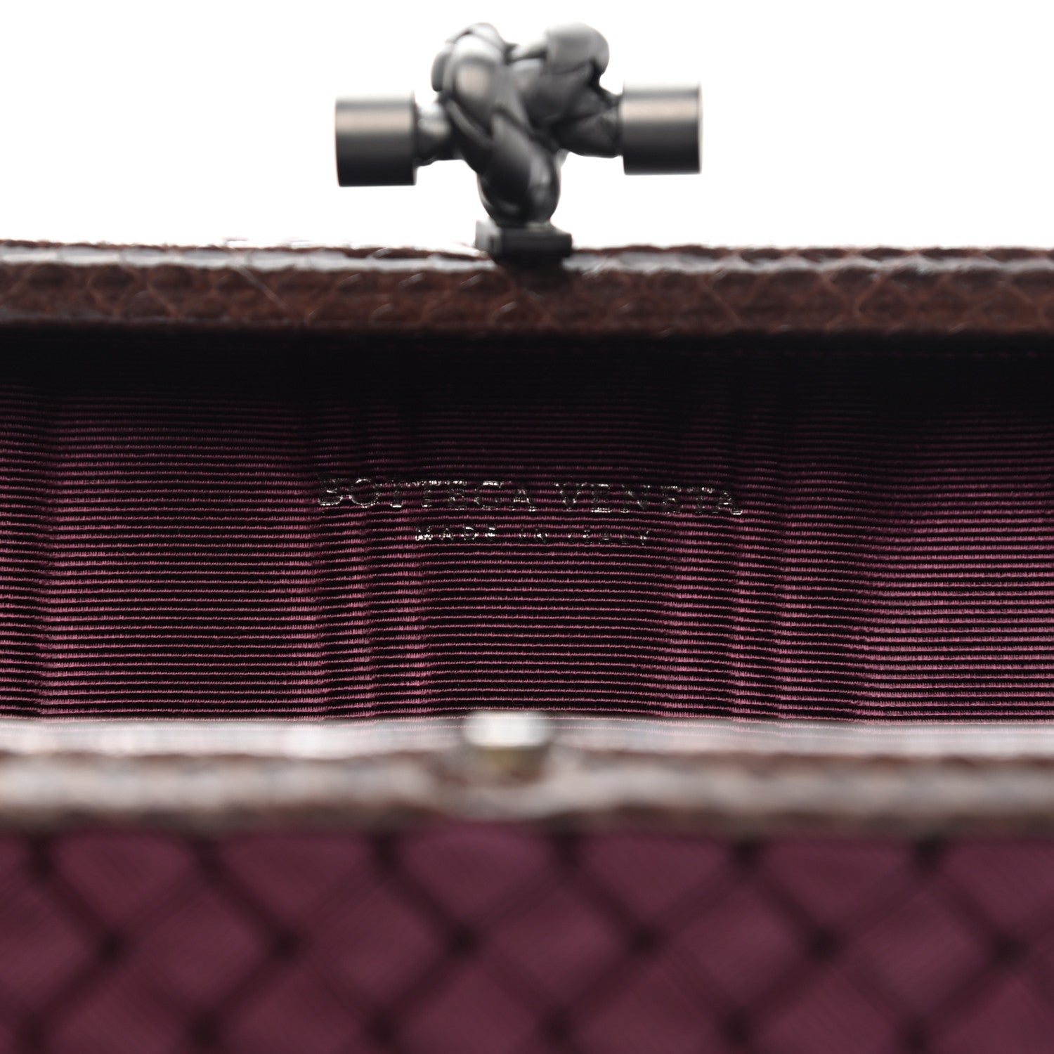 Bottega Veneta Intreccio Impero Ayers Stretch Knot Clutch Burgundy 6 of 8
