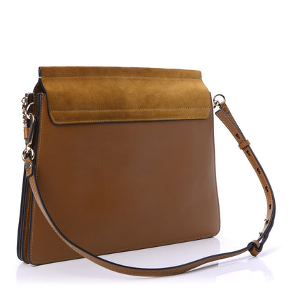 Chloe Suede Calfskin Medium Faye Shoulder Bag Mustard Brown 3 of 12