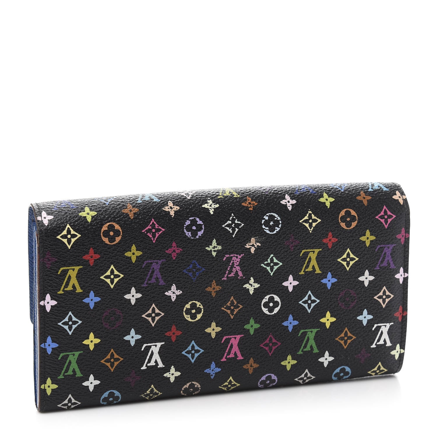 Louis Vuitton Monogram Multicolor Sarah Wallet Black Bleuet 3 of 10