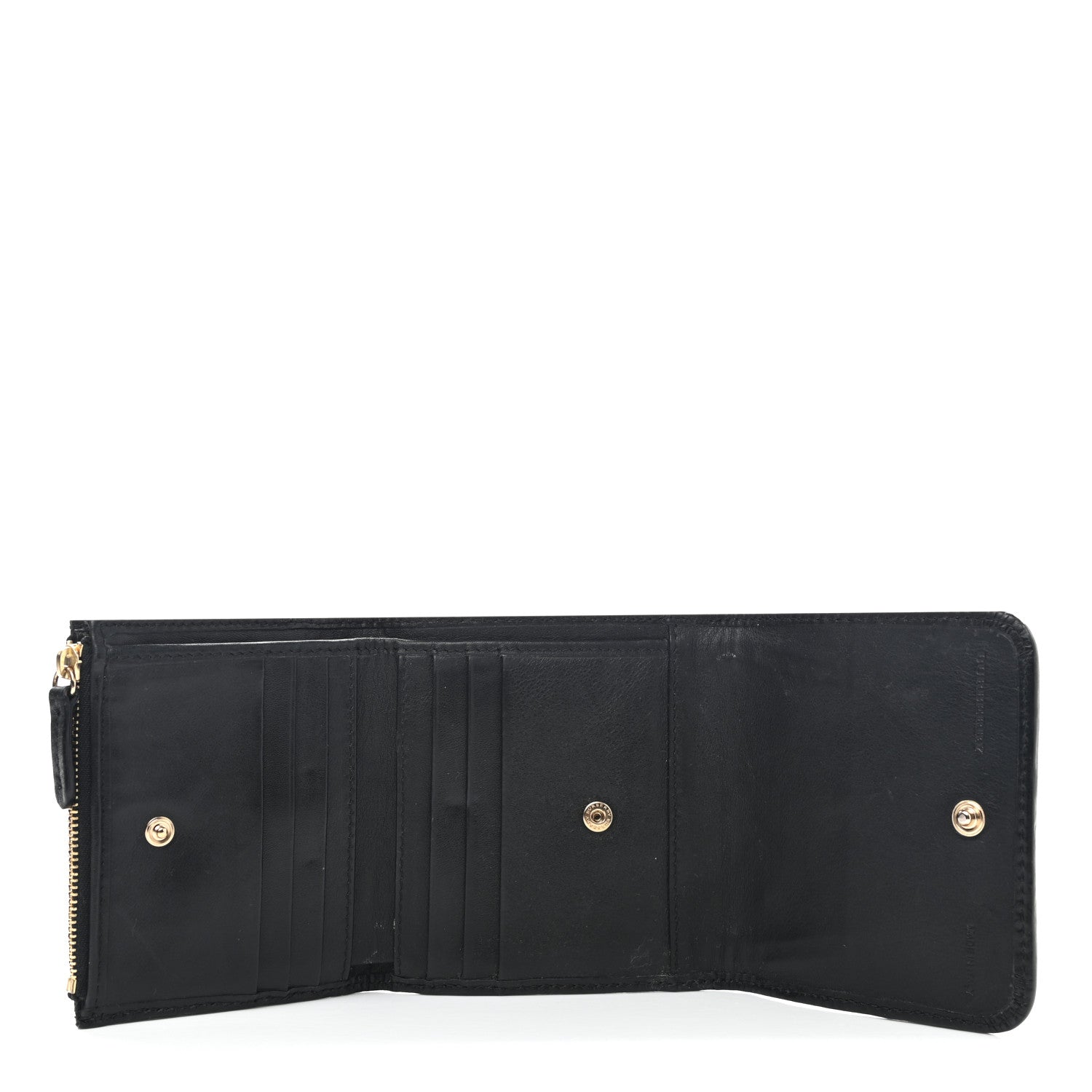 Burberry Bridle Calfskin House Check Medium Leighton Wallet Black 5 of 9