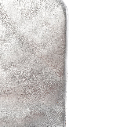 Chanel Metallic Aged Calfskin Quilted Jumbo Single Flap Silver 10 of 23