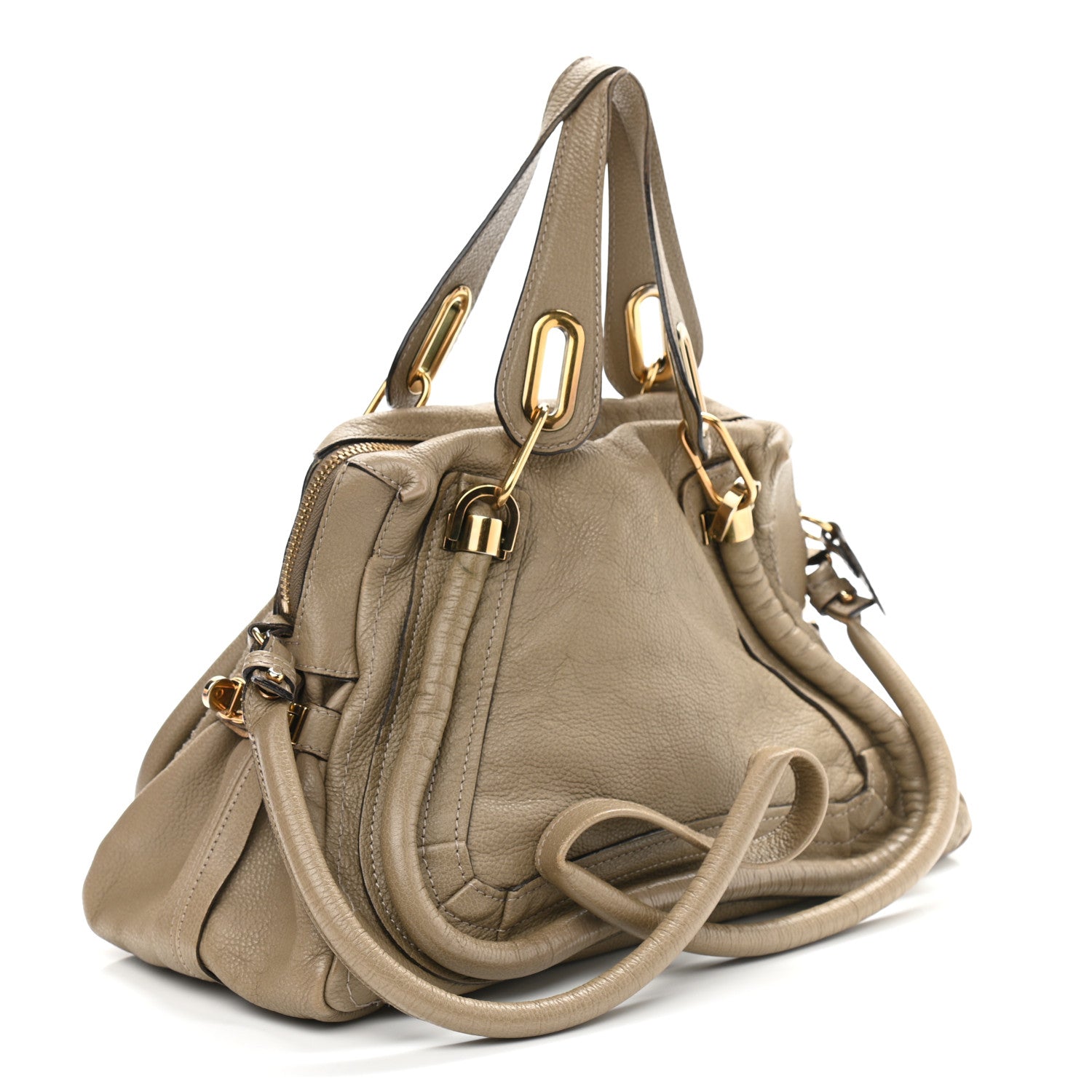 Chloe Calfskin Medium Paraty Barbour Khaki 2 of 13