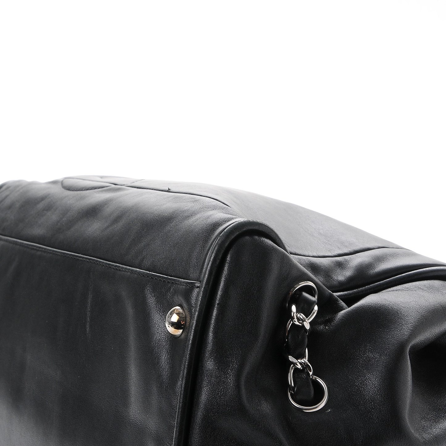 Calfskin Diagonal Ligne Tote Black