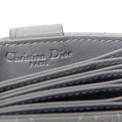 Christian Dior Patent Cannage Lady Dior 5-Gusset Card Holder Grey 6 of 6