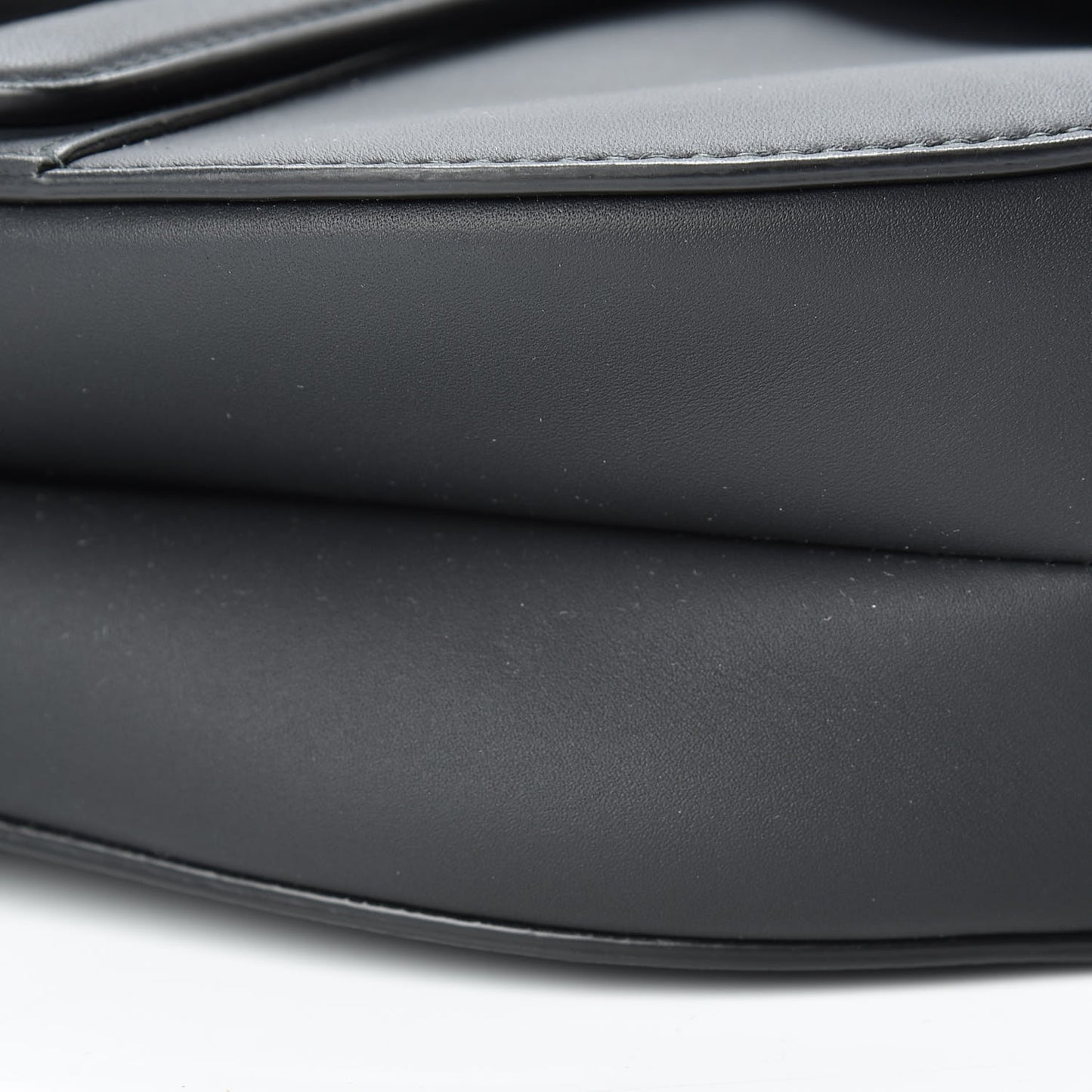 Ultra Matte Calfskin Saddle Bag Black