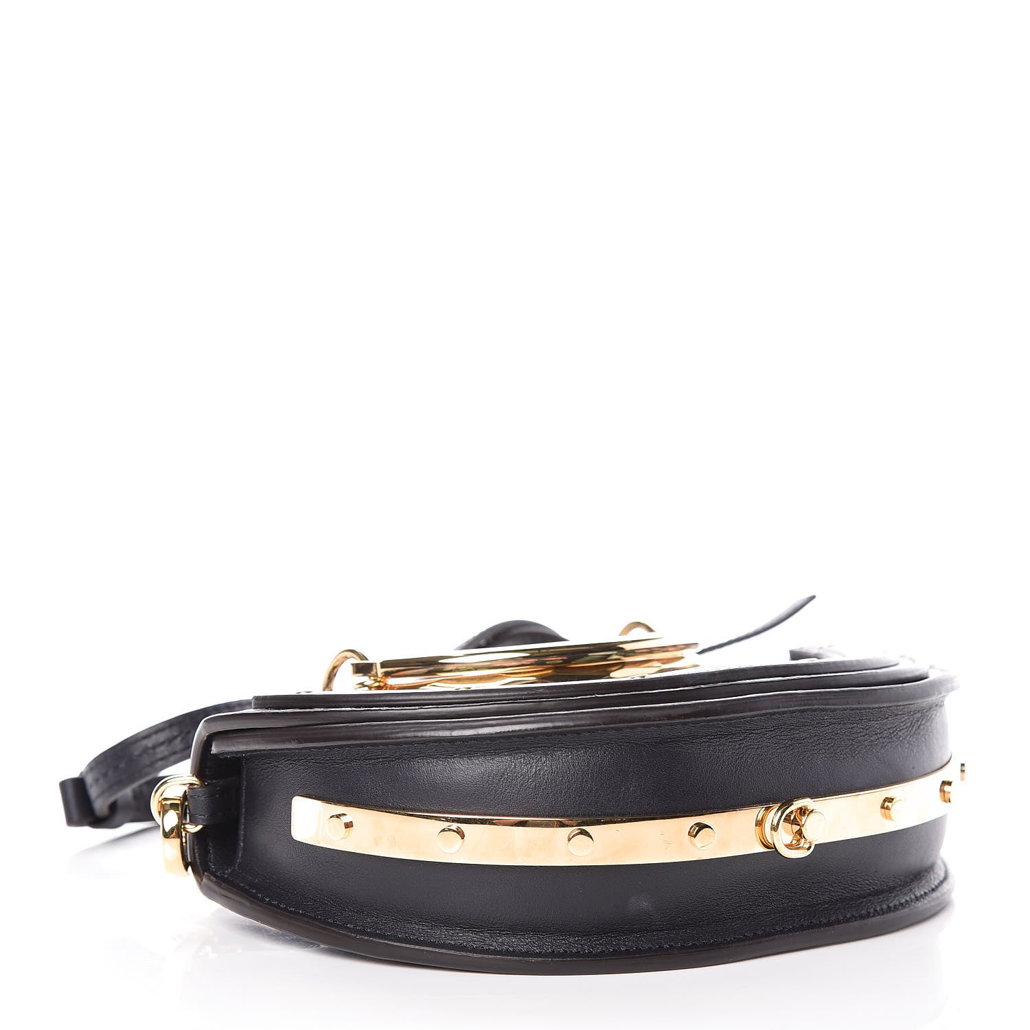 Chloe Calfskin Floral Print Small Nile Bracelet Minaudiere Bag Full Blue 5 of 12