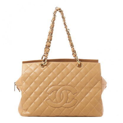 Chanel Caviar Quilted Grand Timeless Tote GTT Beige 1 of 10