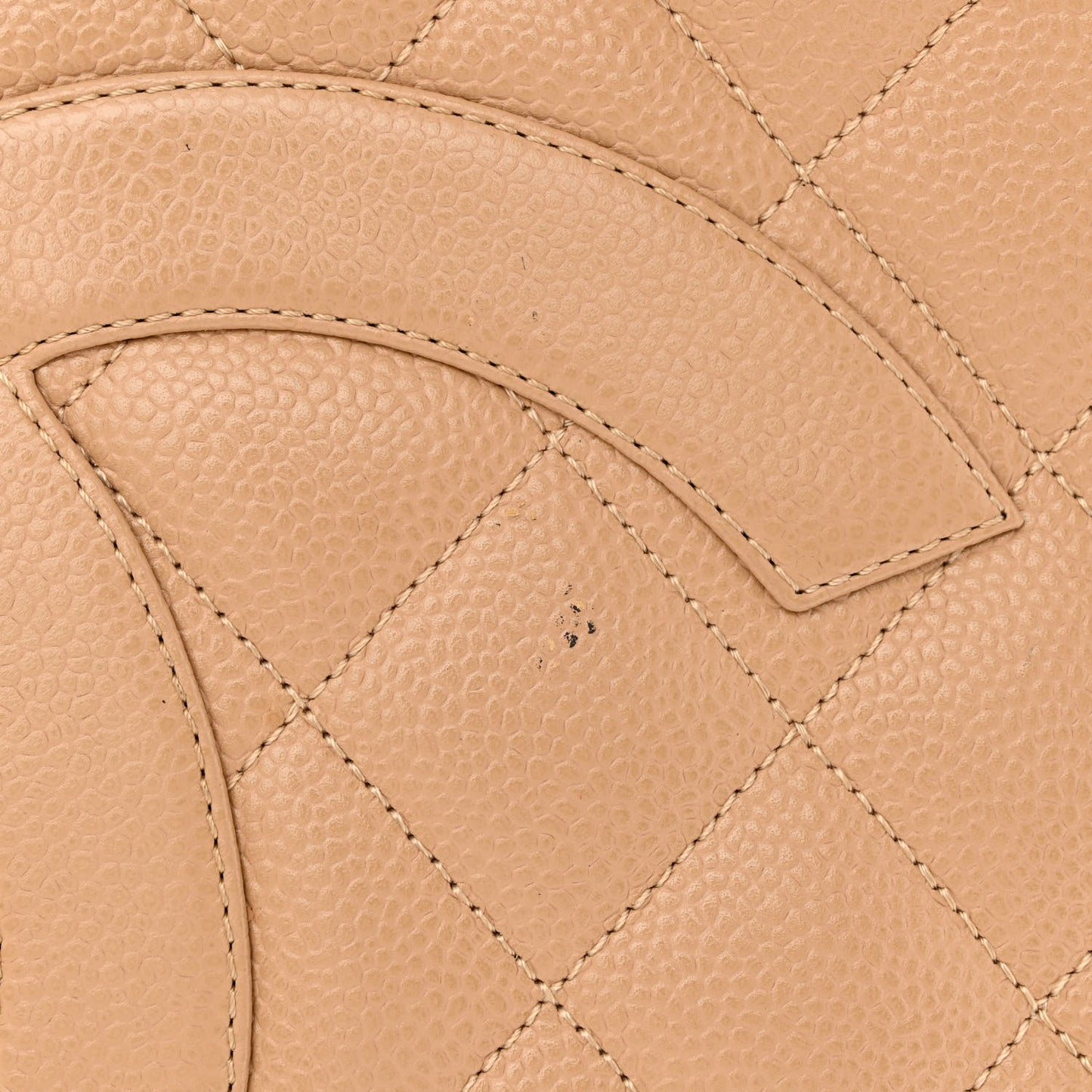 Caviar Quilted Medallion Tote Beige