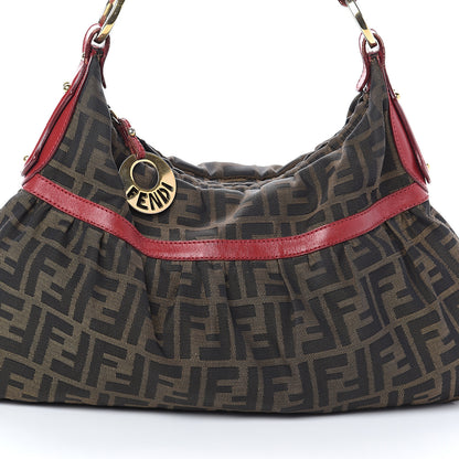 Fendi Zucca Cuoio Lucido Chef Hobo Tobacco Rosso Scuro 6 of 8