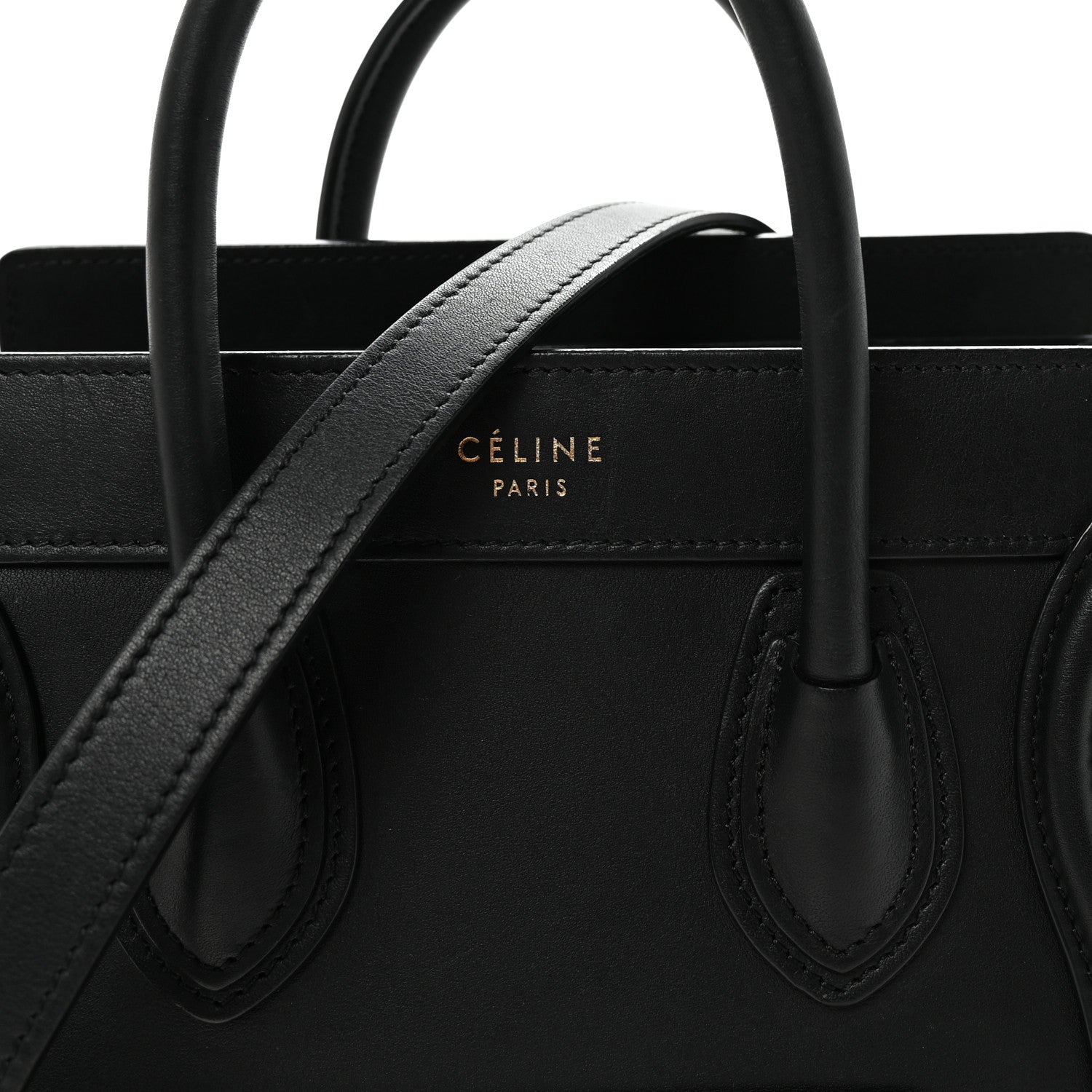 Celine Smooth Calfskin Nano Luggage Black 7 of 9