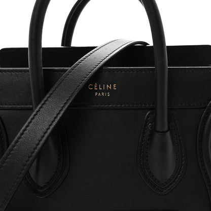Celine Smooth Calfskin Nano Luggage Black 7 of 9