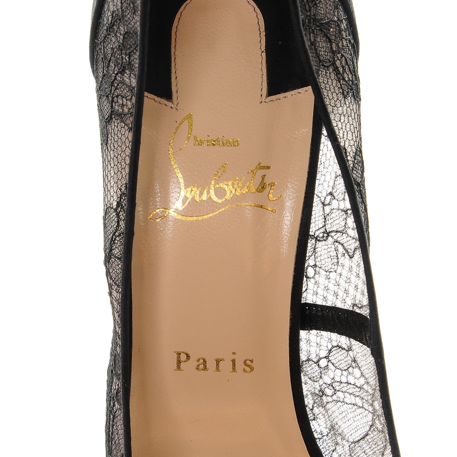 Christian Louboutin Lace Pigalace 100 Pumps 39 Black 7 of 7