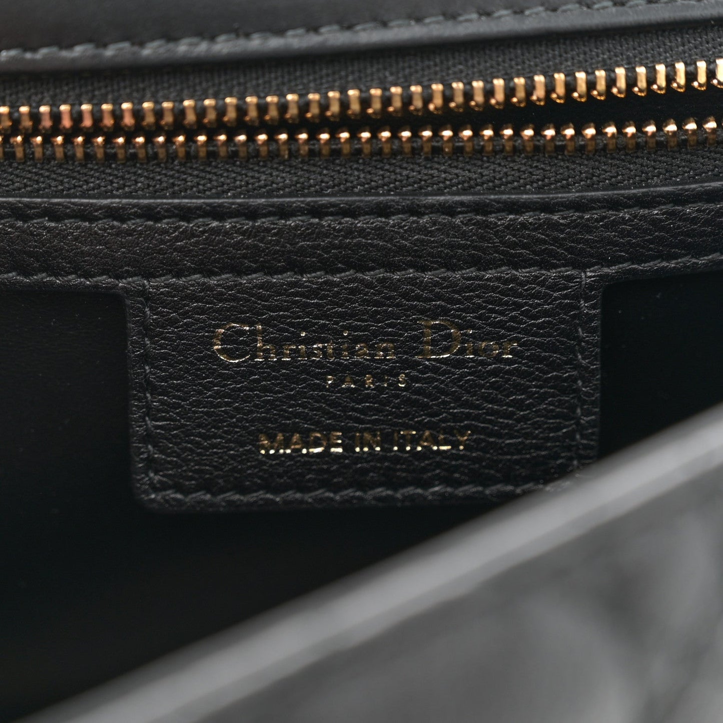 Calfskin Cannage Medium Caro Bag Black