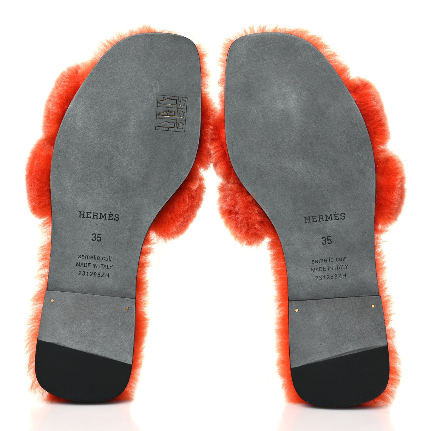 Woolskin Oran Sandals 35.5 Orange