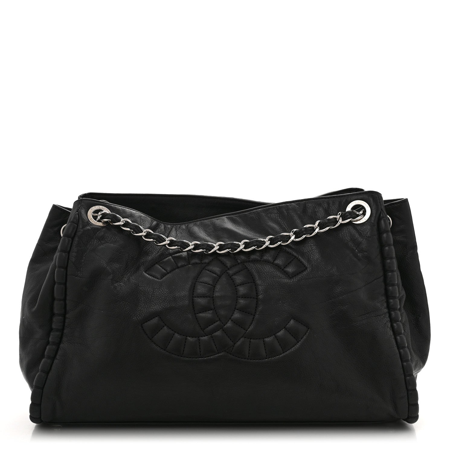 Chanel Calfskin On the Bund Open Accordion Tote Black 1 of 13